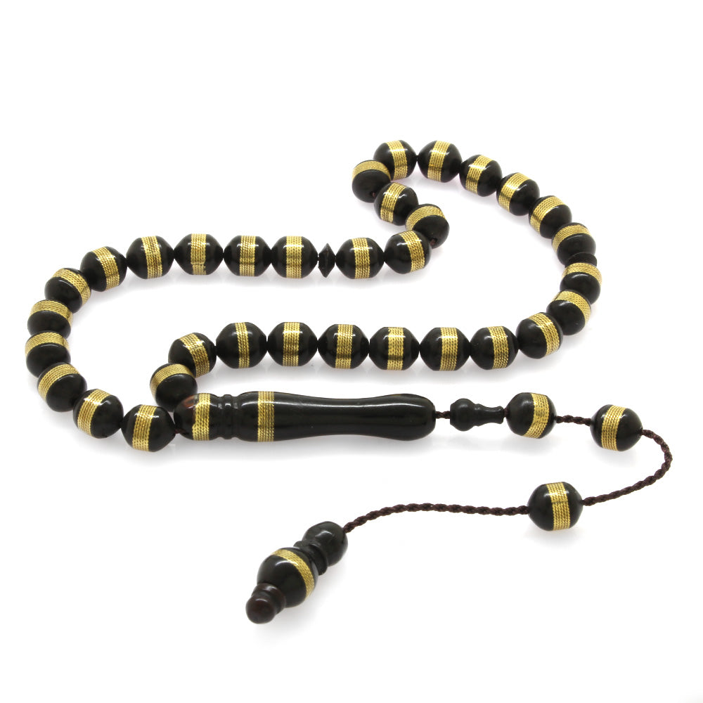 Systematic Brass Spiral Cylinder Cut Baked Kuka Prayer Beads