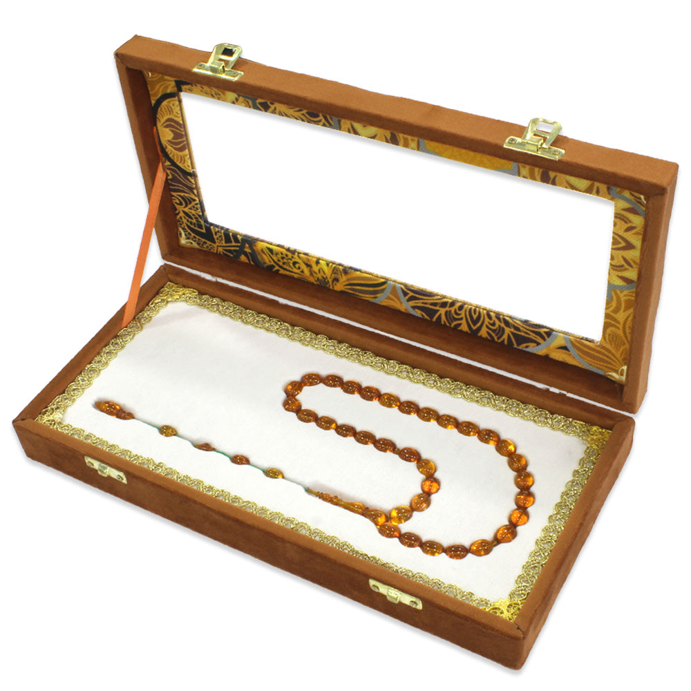 Boxed Reşat Bozyel Master Workmanship Amber Rosary