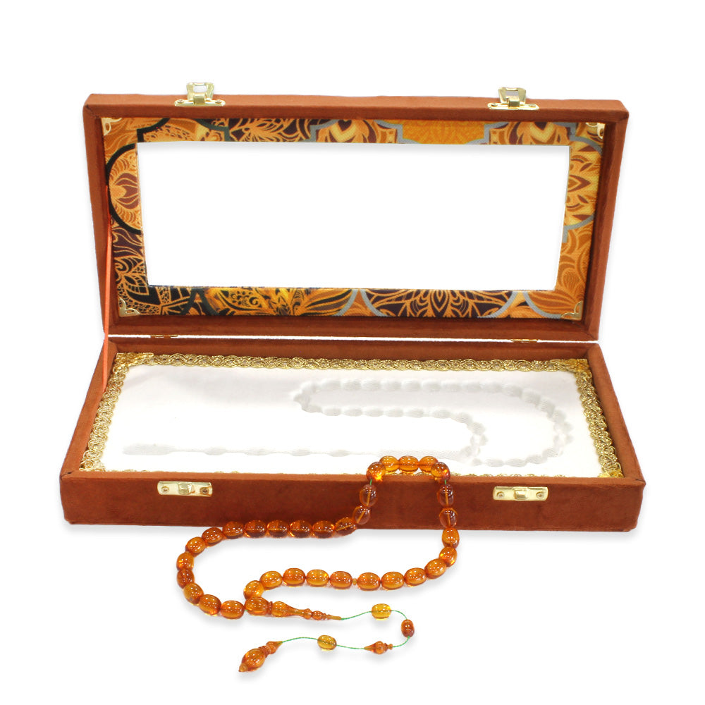 Boxed Reşat Bozyel Master Workmanship Amber Rosary