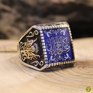 Enameled Silver Ring with Name and Picture and Coat of Arms-4