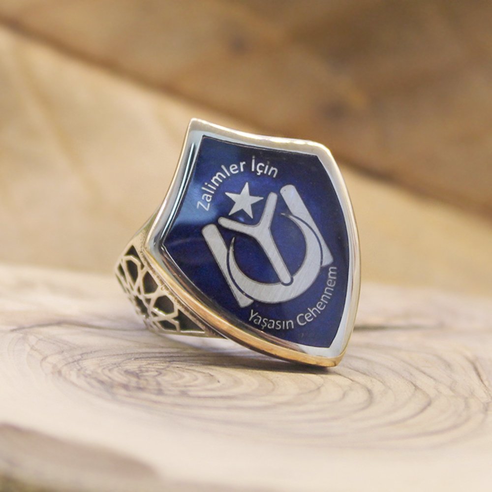 925 Sterling Silver Ring with Personalized Inscription Turkish-4