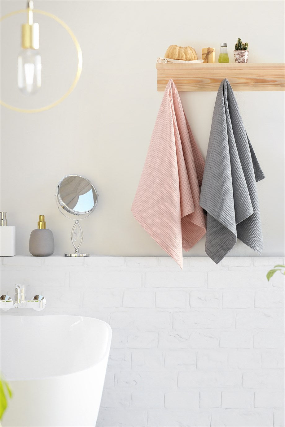DENIZLI CONCEPT Soho Pique Towel Set Powder-Grey
