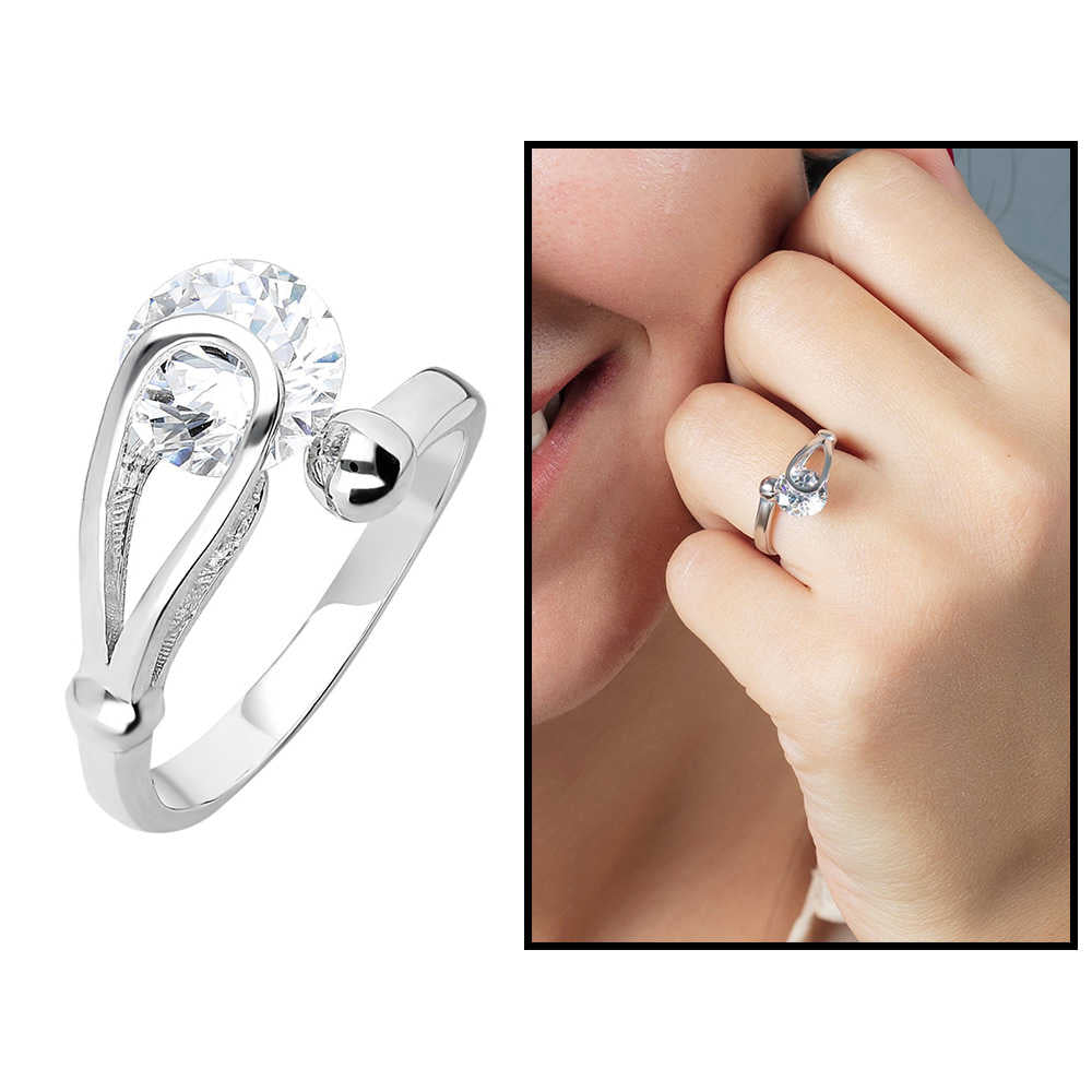 Starlight Diamond Diamond Mounted Elegance 925 Sterling Silver Women&#39;s Solitaire Ring