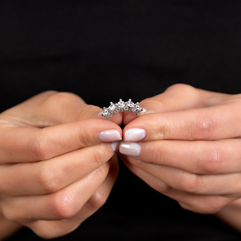  Diamond Silver Women's Stone Ring