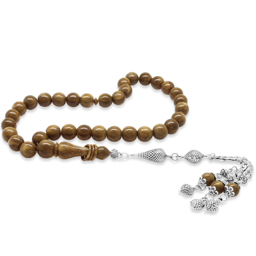 Filigree Design Gurmet Chain Tarnish-Free Metal Tassel Light Color Sphere Cut Polished Kuka Prayer Beads