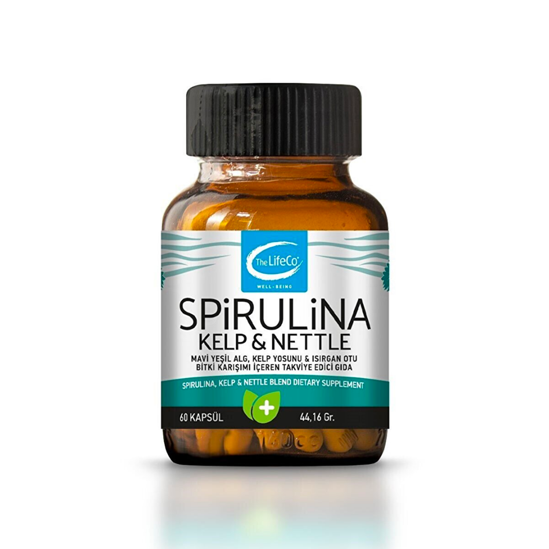 TheLifeCo Spirulina Kelp and Nettle 60 Capsules 