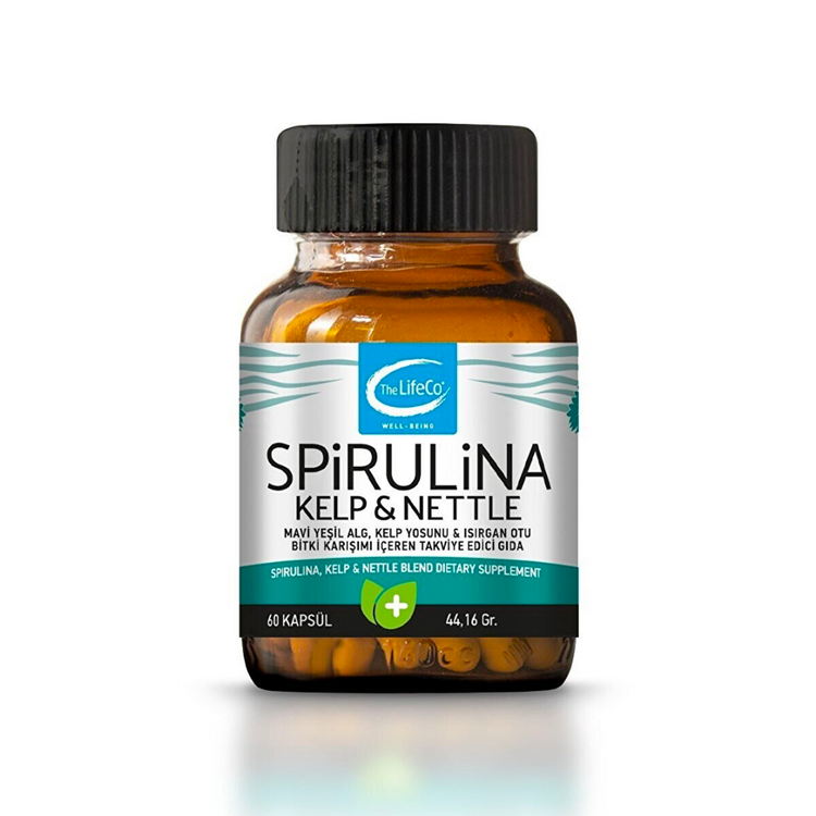 TheLifeCo Spirulina Kelp and Nettle 60 Capsules 