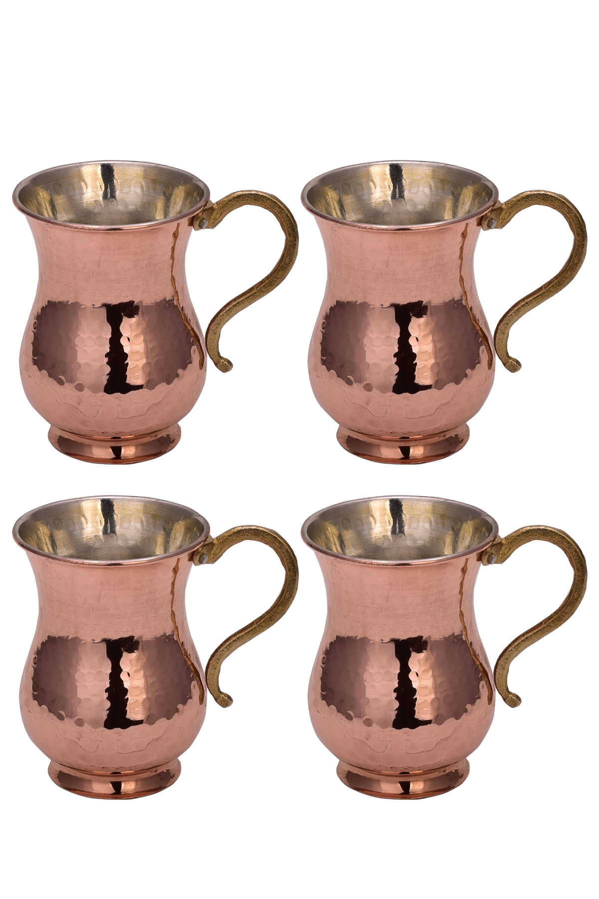 Copper Mug Hand Forged Set of 4