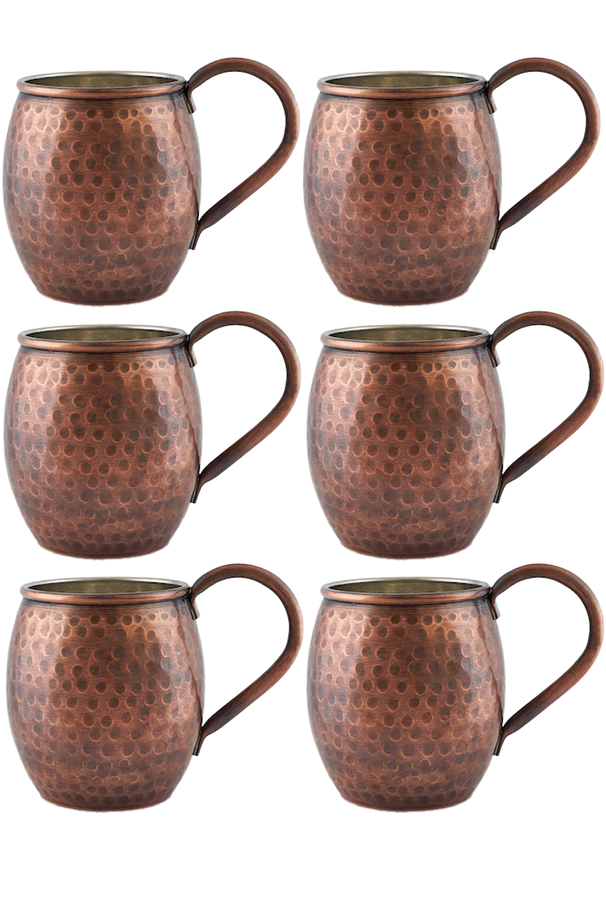 Copper Cup Set of 6