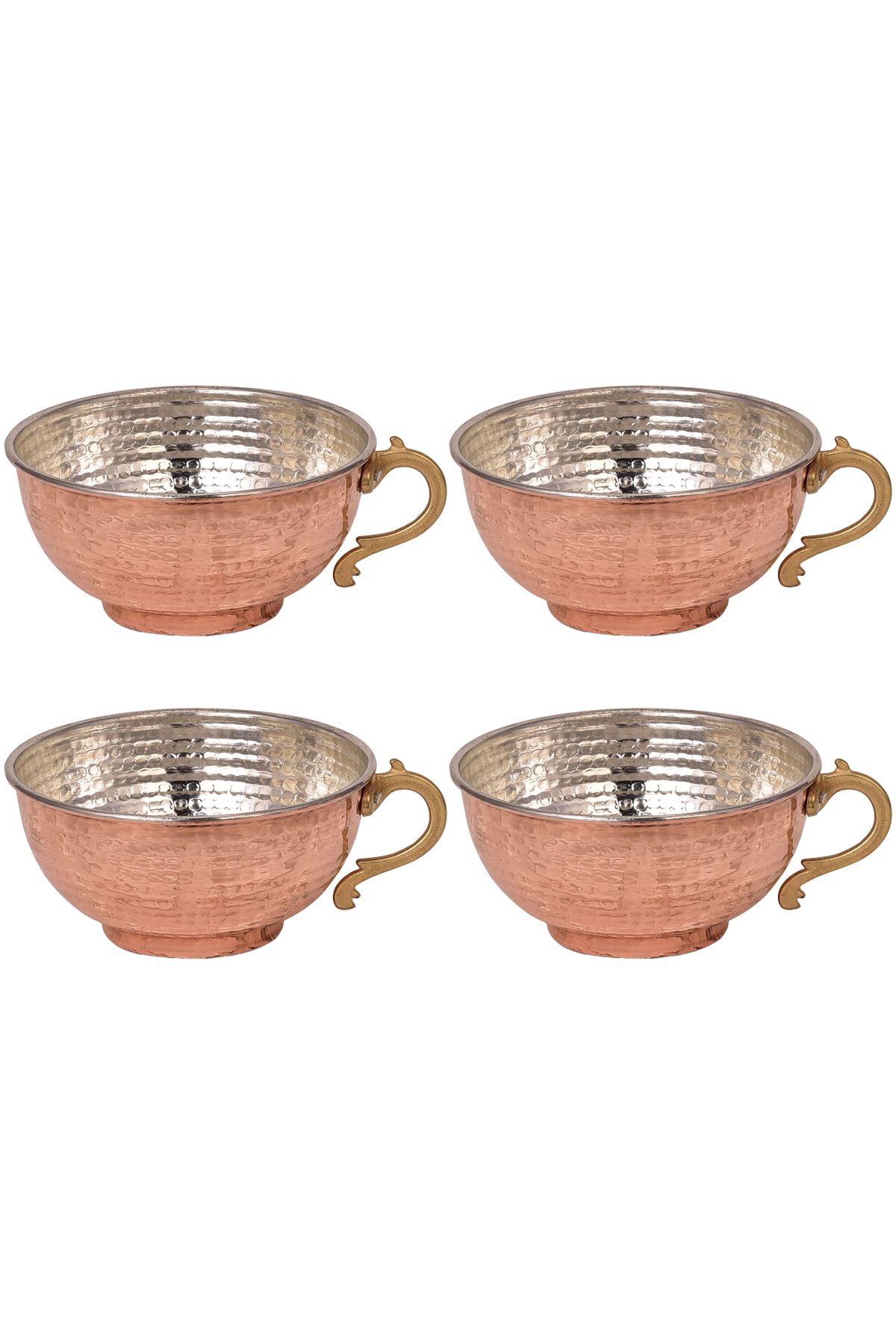 Copper Cup 500 Ml Set of 4 Red