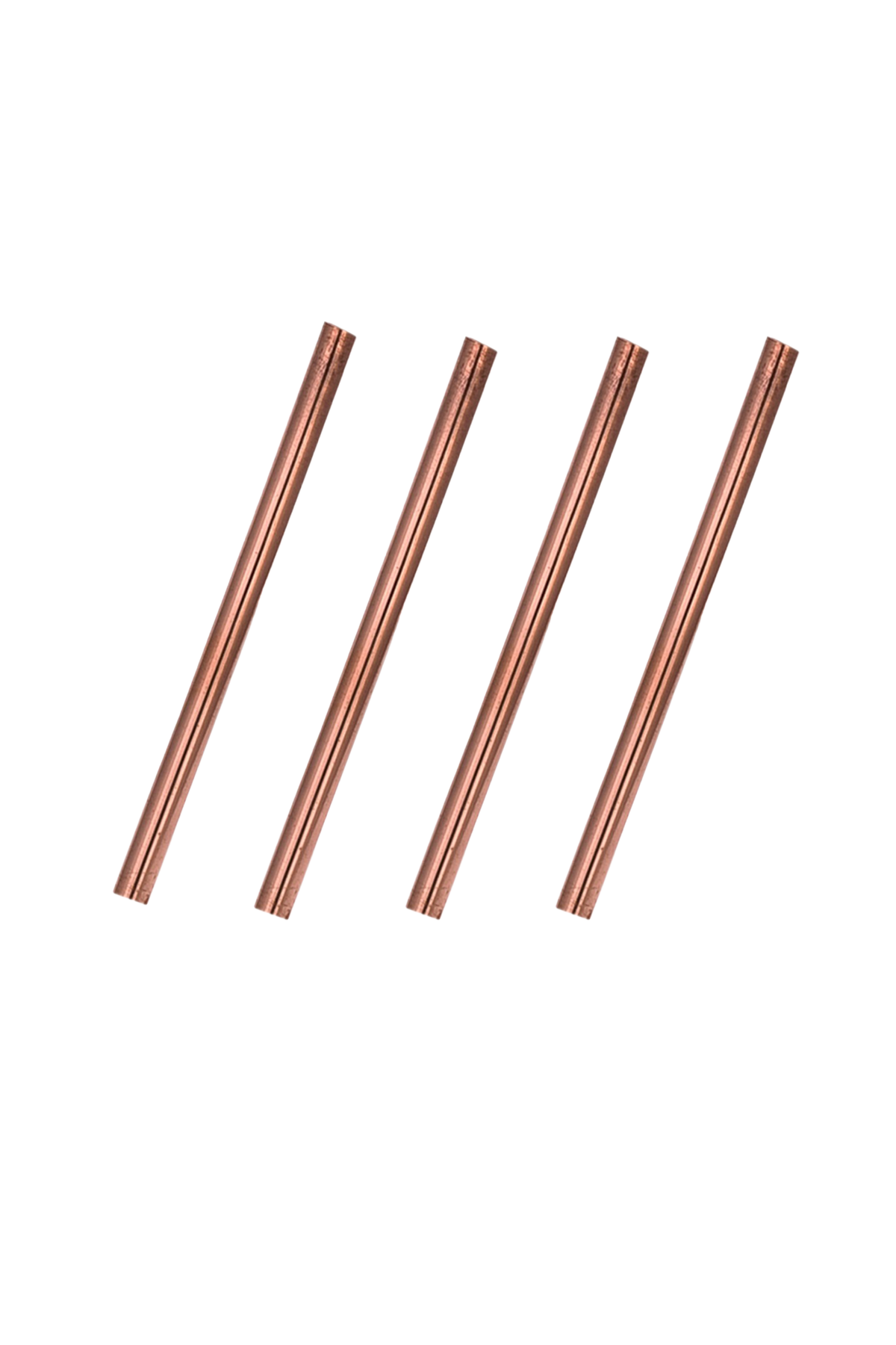 Copper Straw Straigh Set of 4