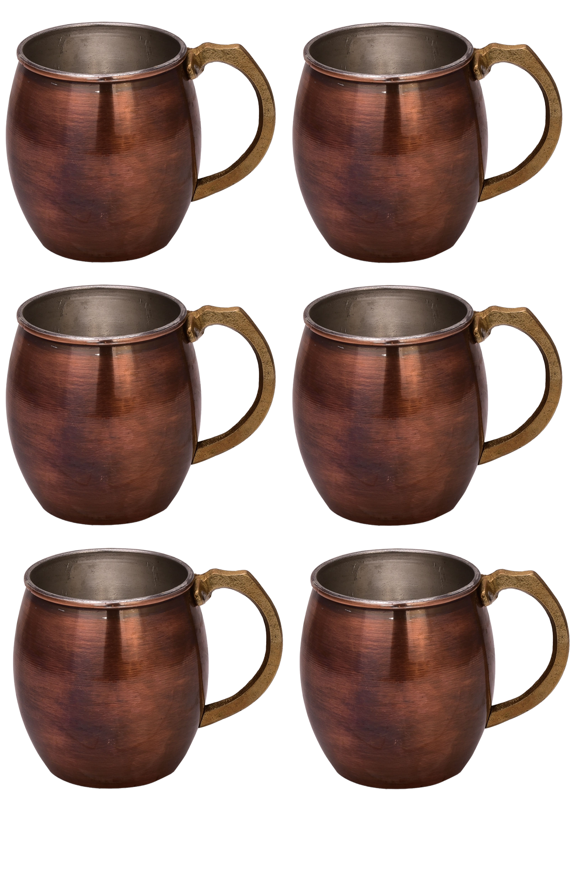 Copper Mug Set of 6 Oxide