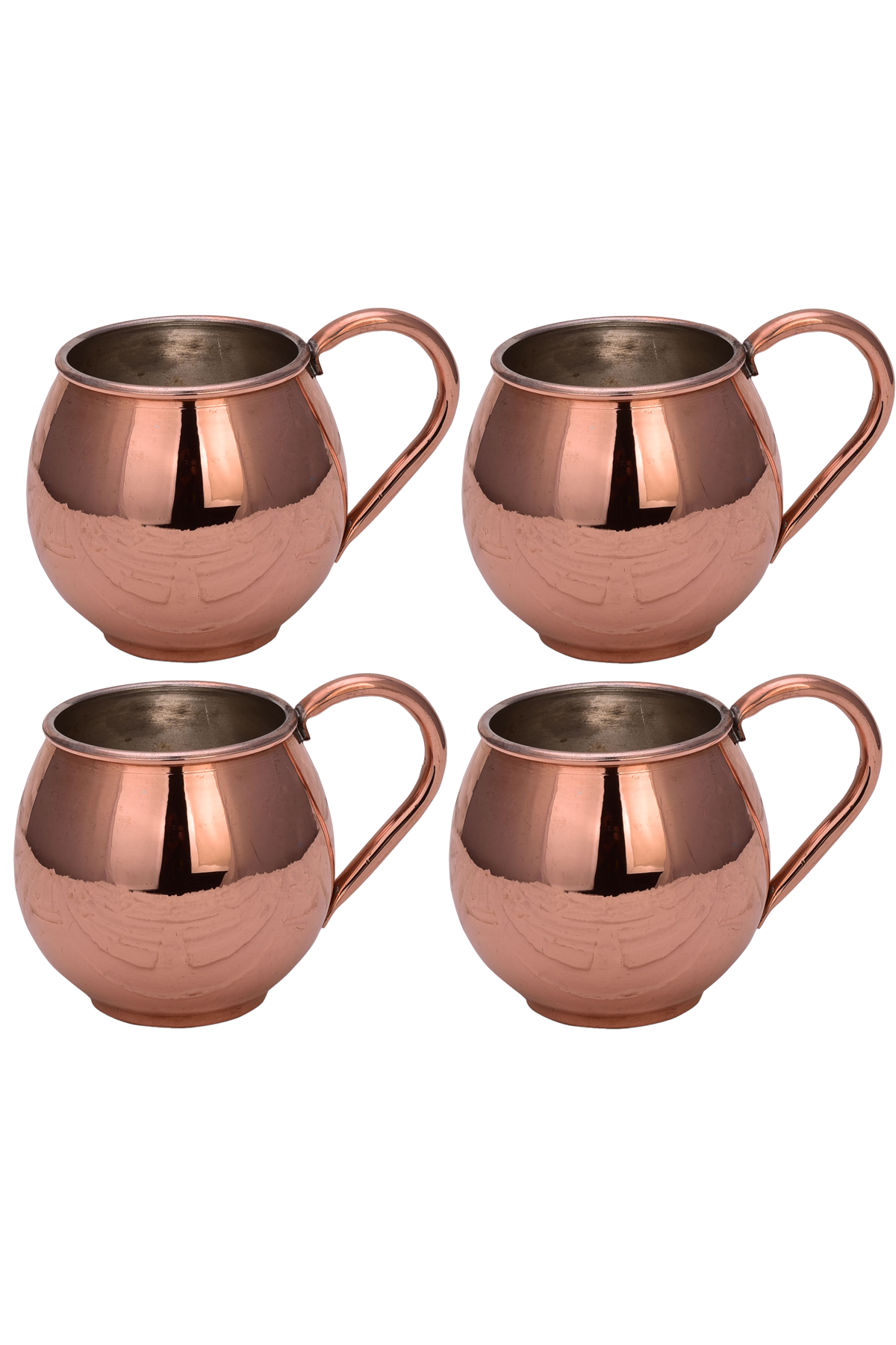 Copper Terra Mug Set of 4 Red
