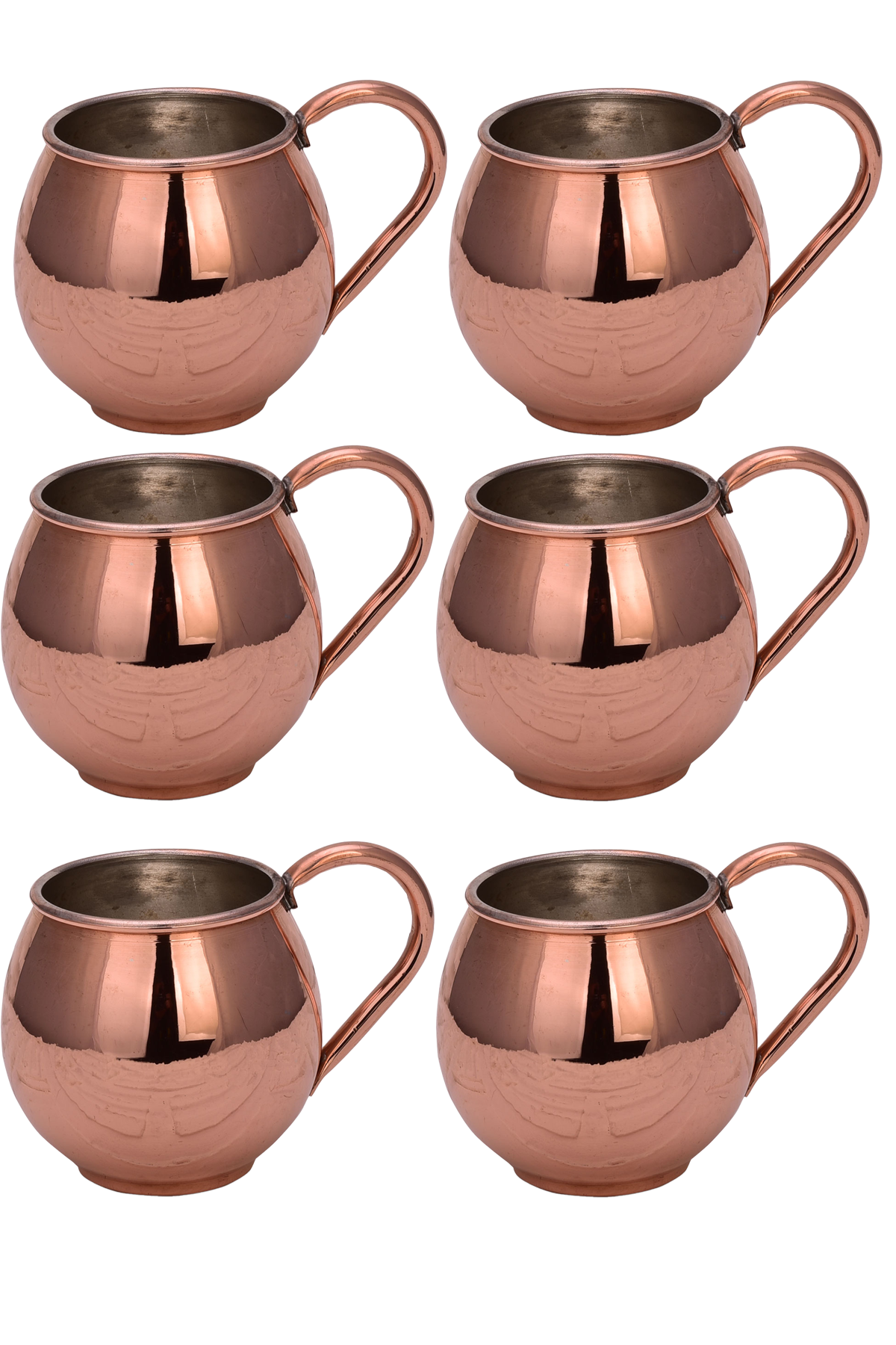 Copper Terra Mug Set of 6 Red
