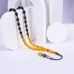 1000 Carat Silver Fire Amber Rosary with Kazaz Tassels 2