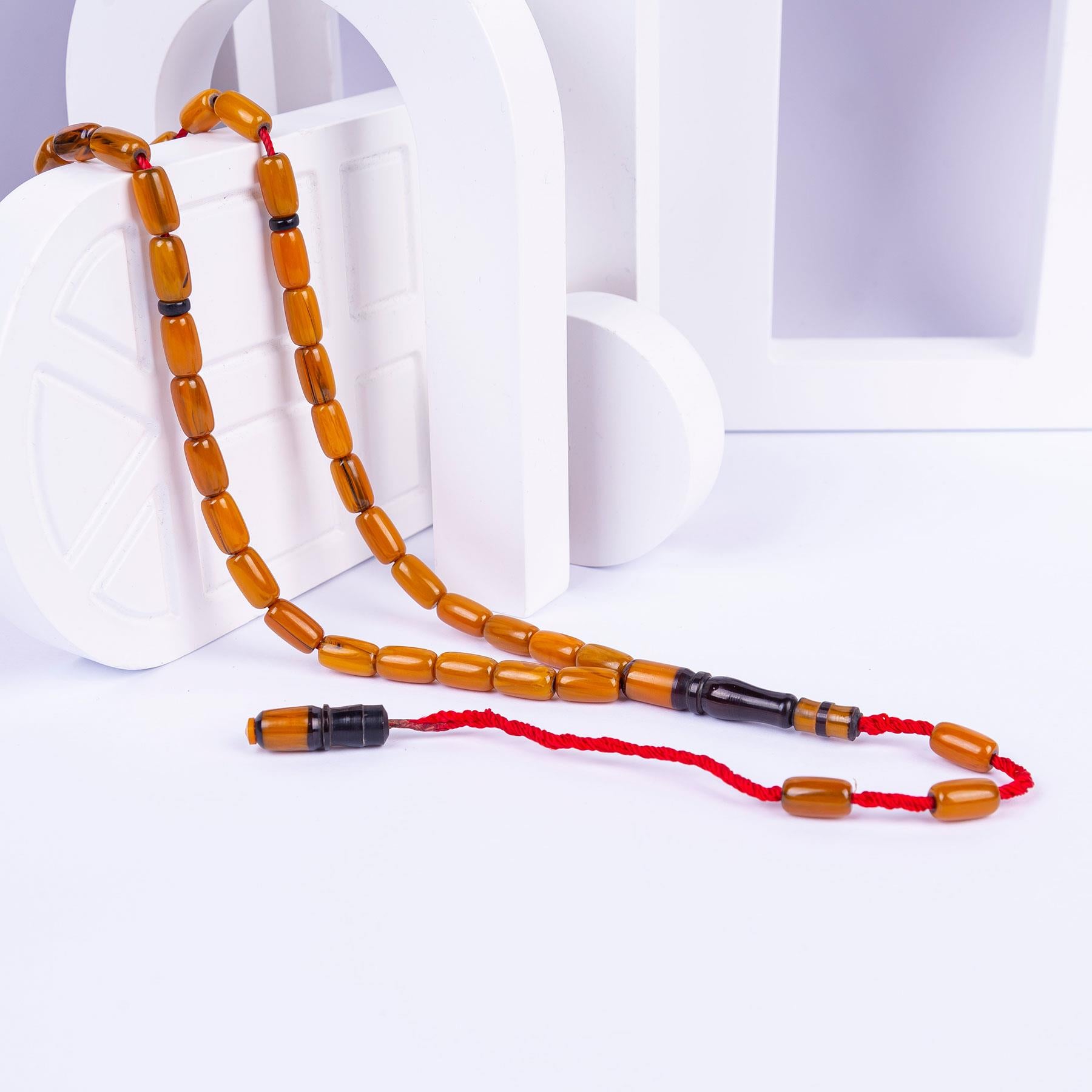 Systematic Capsule Cut Rod Material Squeezing Amber Prayer Beads 1