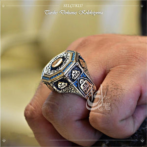Ve Tesbih Islamic Sterling Silver Men's Ring 1