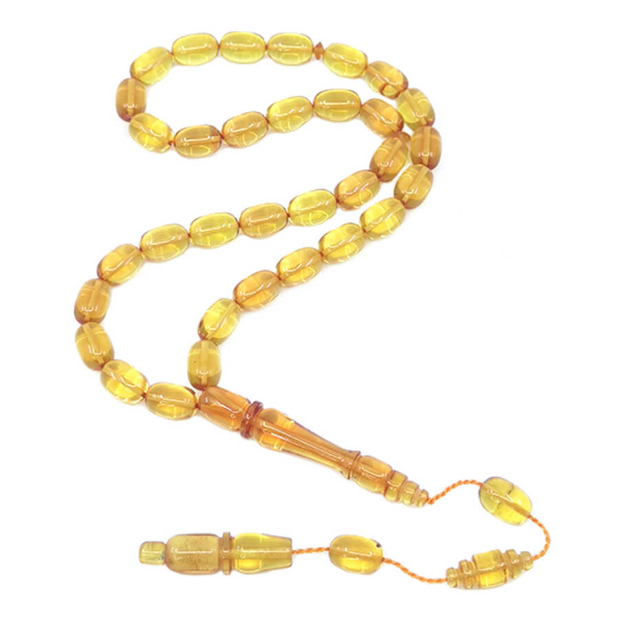 Ve Tesbih Capsule Cut Amber Prayer Beads 1
