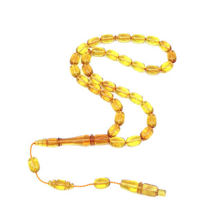 Ve Tesbih Capsule Cut Amber Prayer Beads 3