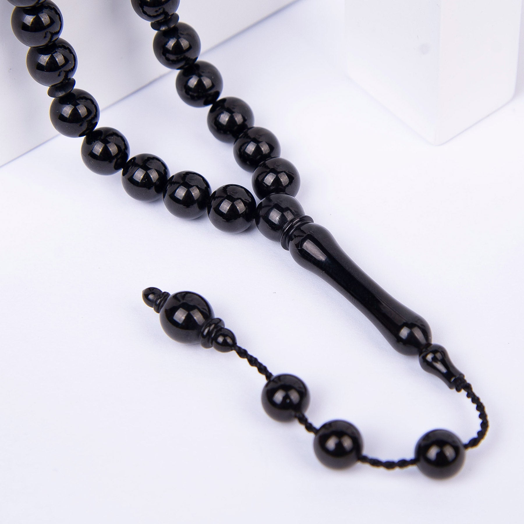 Oltu Stone Prayer Beads with Sphere Cutting System 2