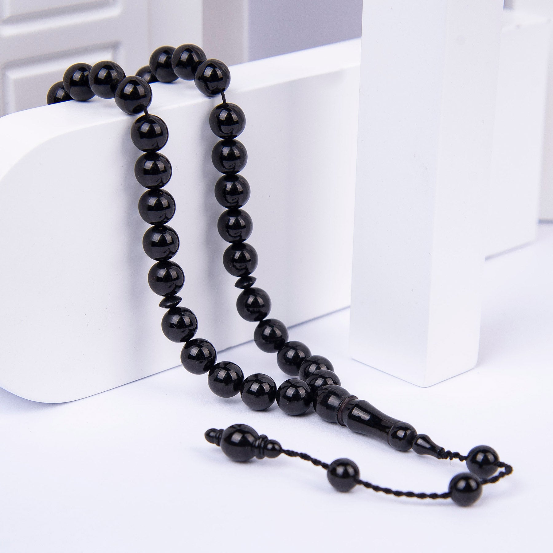 Ve Tesbih Oltu Stone Prayer Beads with Sphere Cutting System 1
