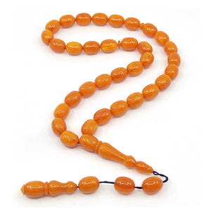 Ve Tesbih Ottoman Pressed Amber Prayer Beads 1