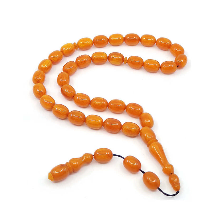 Ve Tesbih Ottoman Pressed Amber Prayer Beads 3