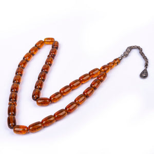 Ve Tesbih Amber Rosary with Silver Tassels 4