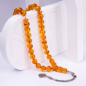 Ve Tesbih Amber Rosary with Silver Tassels 1