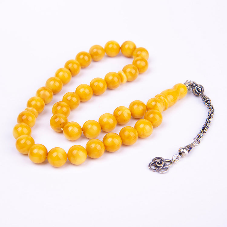 Ve Tesbih Amber Prayer Beads with Silver Tassels 3