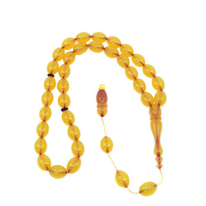 Systematic Solid Cut and Pressed Amber Prayer Beads z1268 2