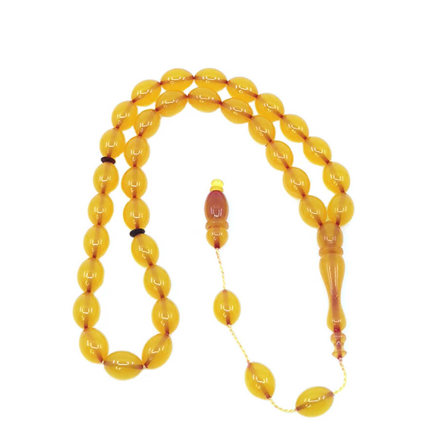 Systematic Solid Cut and Pressed Amber Prayer Beads z1268 2