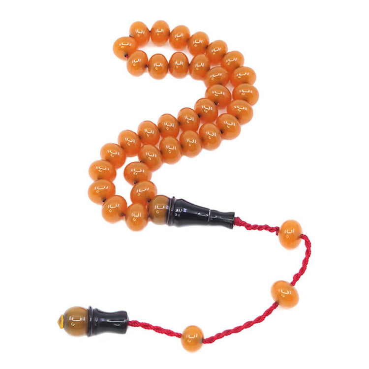 Systematic Wheel Cutting Crimping Amber prayer Beads 1