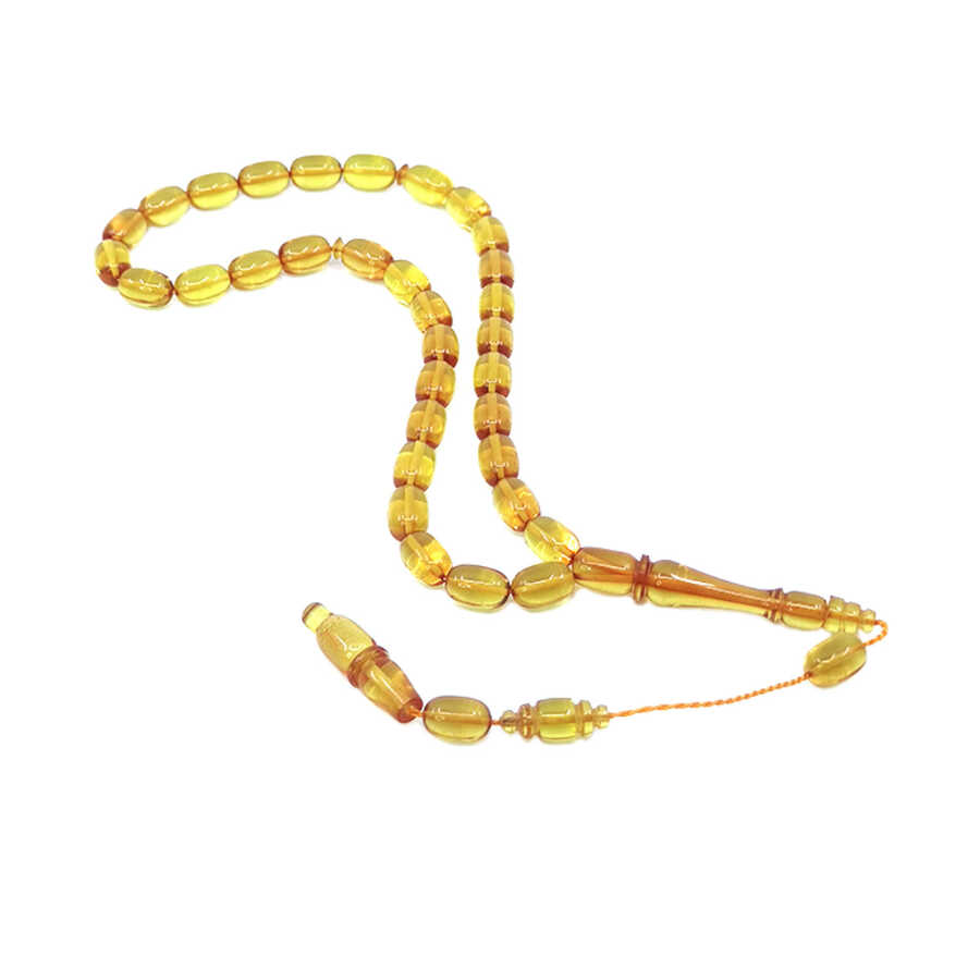 Ve Tesbih Systematic Capsule Cut Fire Amber Rosary 1