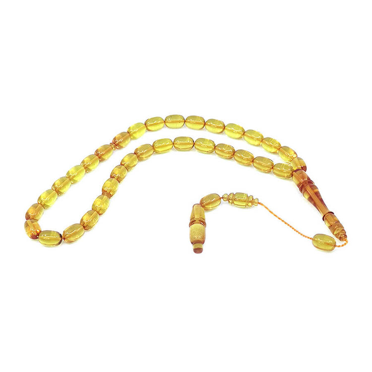 Ve Tesbih Systematic Capsule Cut Fire Amber Rosary 3