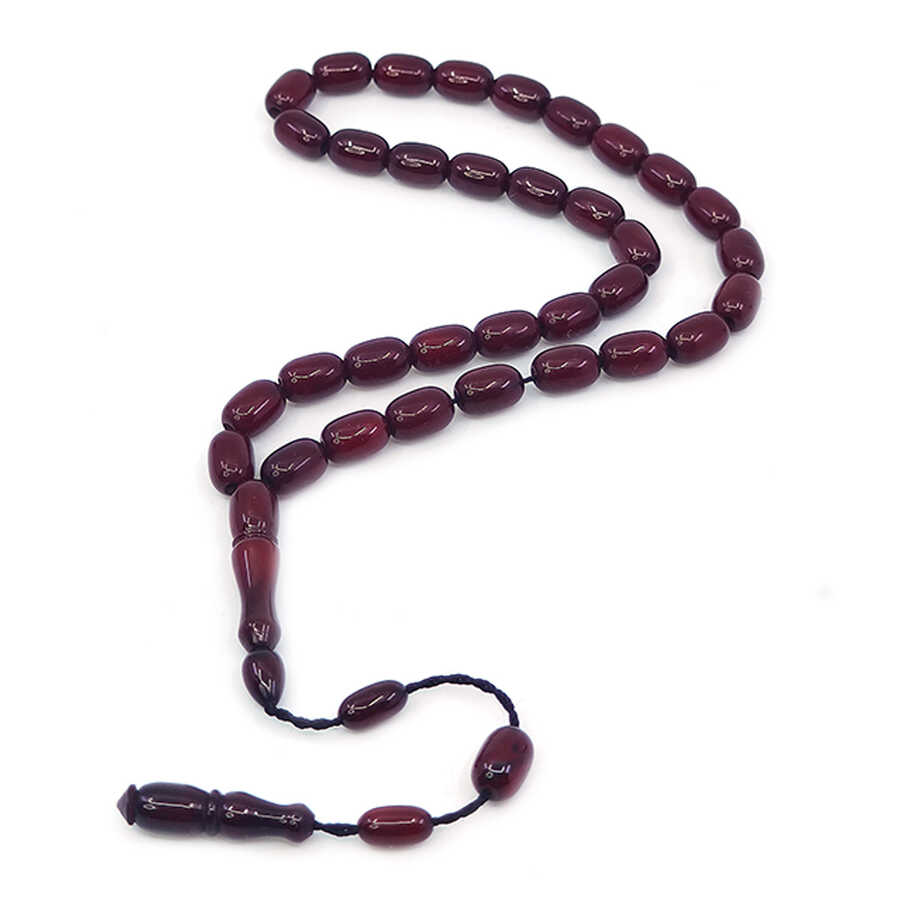 Systematic Capsule Cut and Squeezed Amber Prayer Beads 1