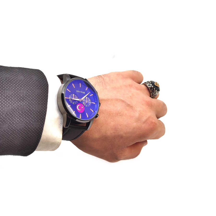 Ve Tesbih Spectrum Men's Wristwatch with Leather Strap 1