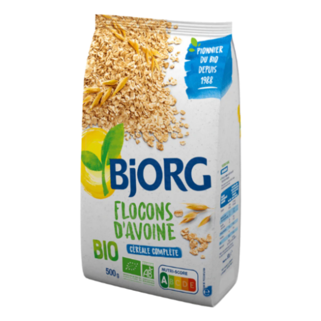 Bjorg Whole Grain Oat Flakes 500g