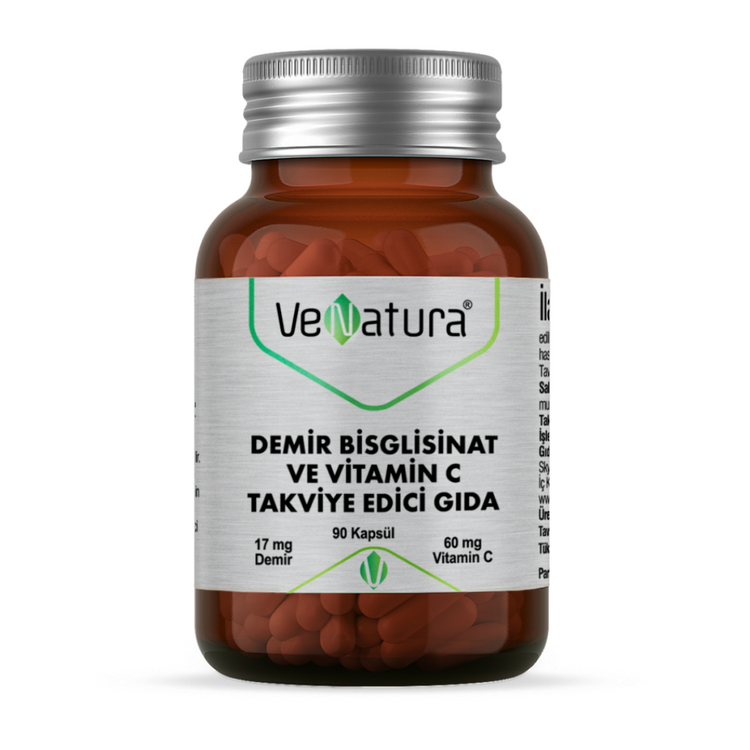 Venatura Iron Bisglycinate and Vitamin C Supplements