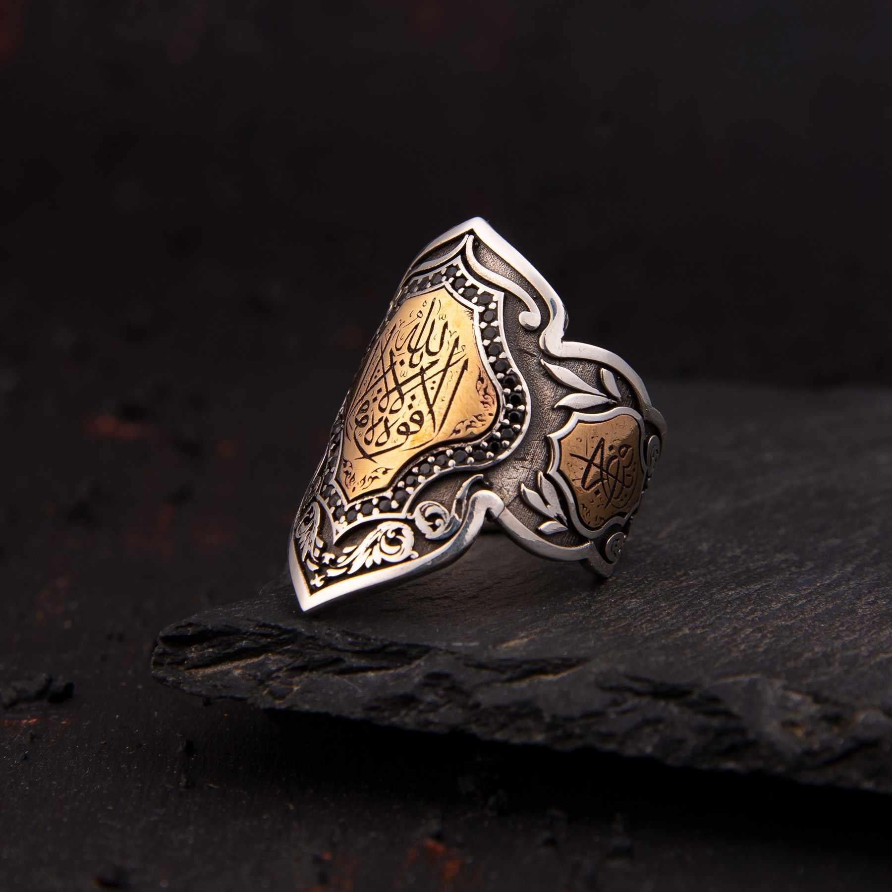 Hafiz Rind Ve Tesbih Ya Hafız Archer Zihgir Model Silver Men's Ring