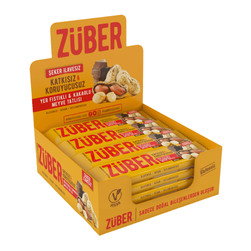Züber Peanuts And Chocolate Fruit Bar 40G 12 Pieces