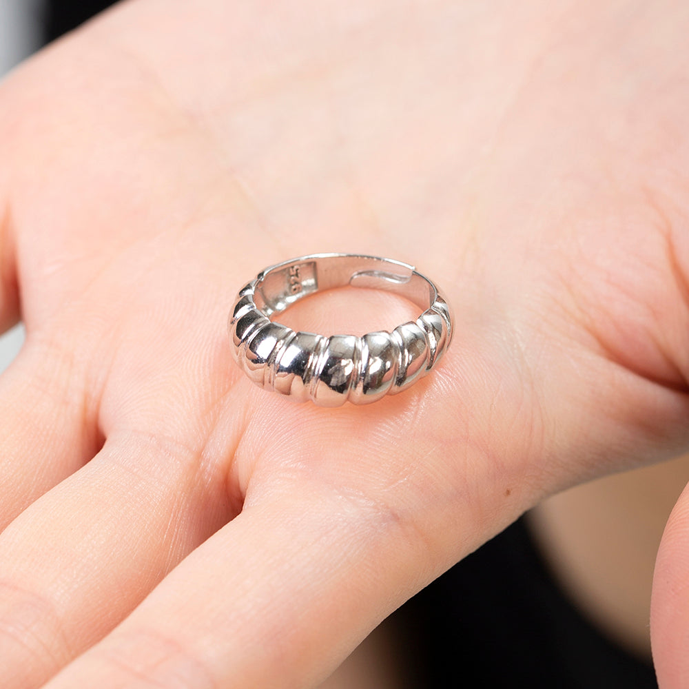 Free Size Silver Women's Ring