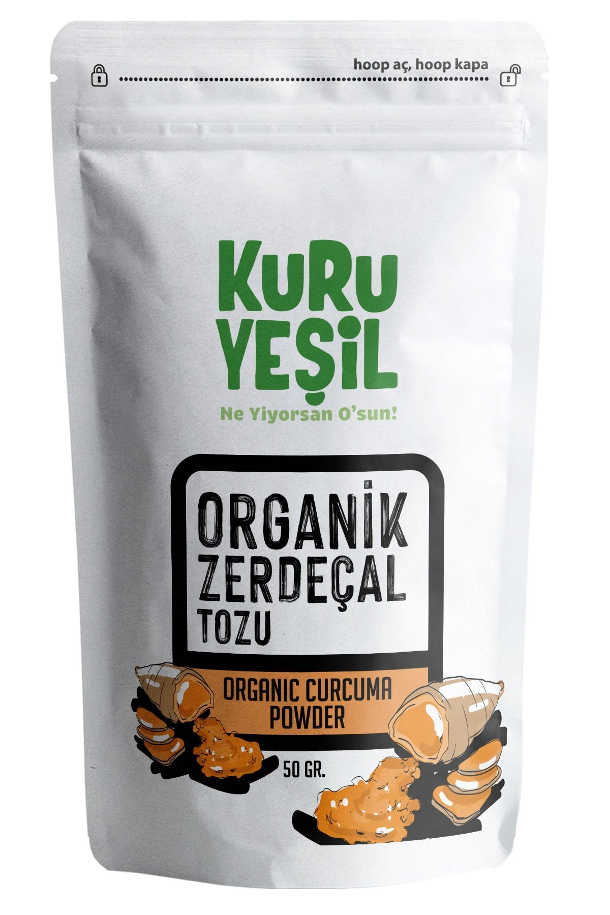 kuru yeşil organic turmeric powder 50g 1