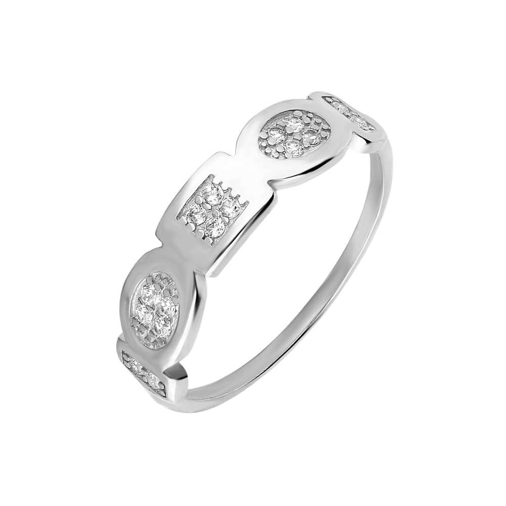 Zircon Stone Geometric Design 925 Sterling Silver Women&#39;s Ring