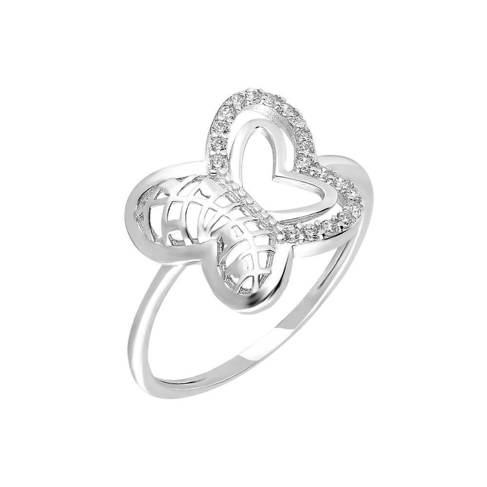 Zircon Stone Butterfly Design 925 Sterling Silver Women&#39;s Ring