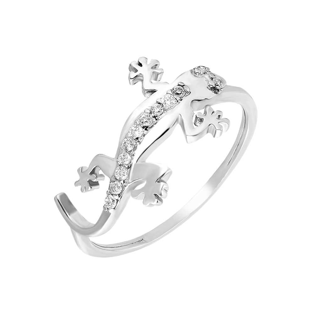 Zircon Stone Lizard Design 925 Sterling Silver Women&#39;s Ring