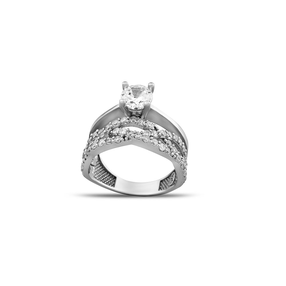  Infinity 925 Sterling Silver Women's Solitaire Ring
