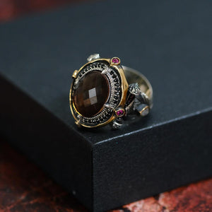 Ve Tesbih Zultanite Stone Sterling Silver Men's Ring 1