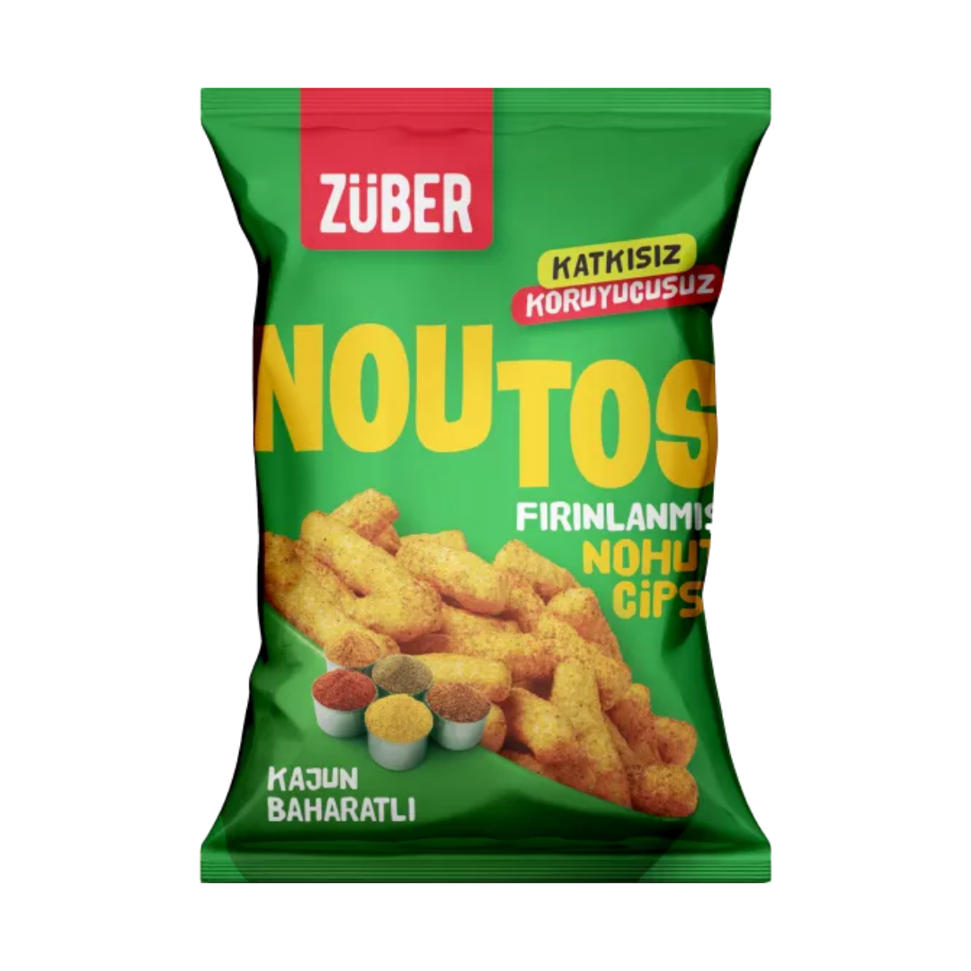 Noutos Baked Chickpea Chips with Cajun Spices 55G
