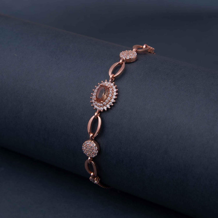 Ve Tesbih Rose Silver Bracelet with Zultanite Stone 1